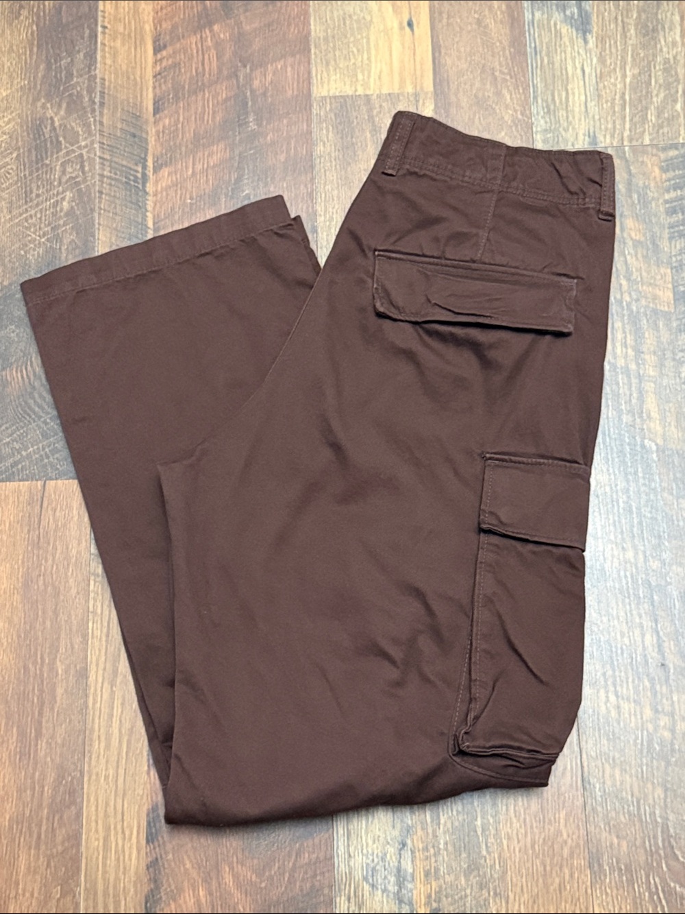 H&M Relaxed Fit Brown Multi Pocket Cargo Pants Men’s 32